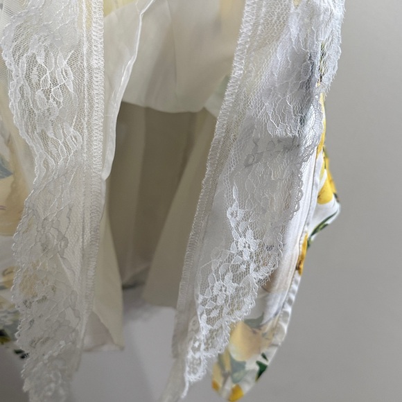 FASHION NOVA Mini Dress Womens Small White Yellow Coquette NWT - Picture 9 of 13